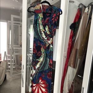 ROBERTO CAVALLI Floral Multicolor Maxi Dress